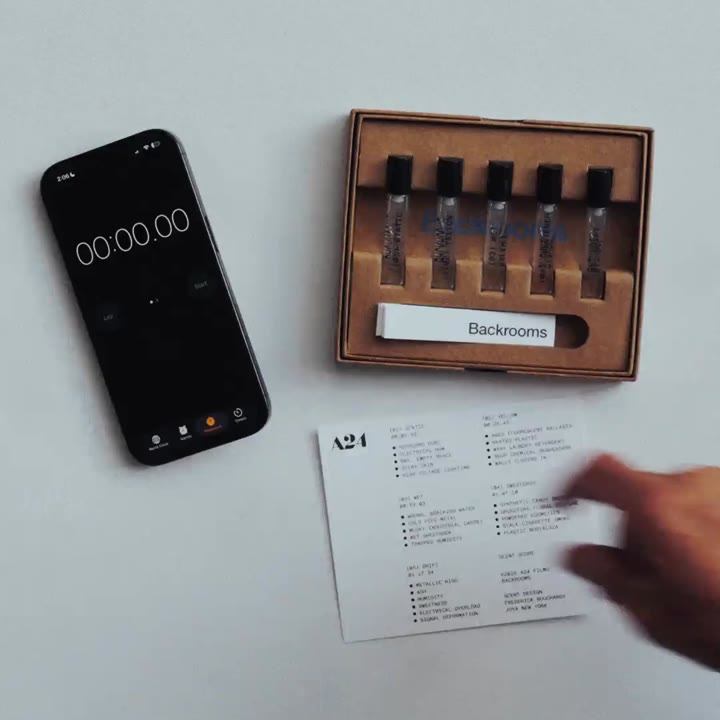 Backrooms Scent Score kit and timer in use